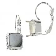 Dormeuses porte-cabochon PureCrystal Imperial 4480 10 mm Argenté x2