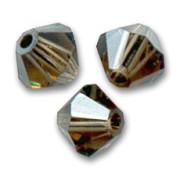 Toupies en cristal PureCrystal 5328 4 mm Smoky Quartz Satin x50|raw }}