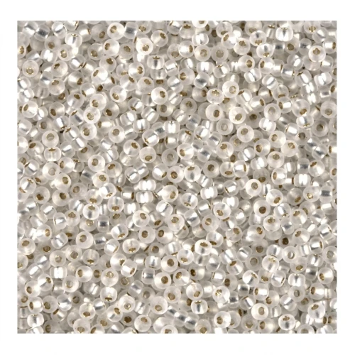Rocaille Miyuki 11/0 1F - Crystal Silver Lined Mat x8g