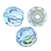 Perles rondes  PureCrystal 5000 6 mm Aquamarine Shimmer x6