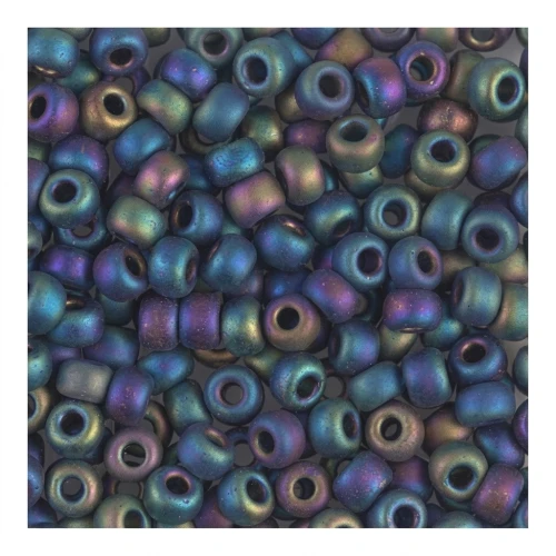 Rocaille Miyuki 8/0 401FR - Black AB Mat x8g