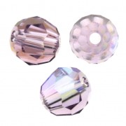 Perles rondes  PureCrystal 5000 4 mm Light Amethyst Shimmer  x20