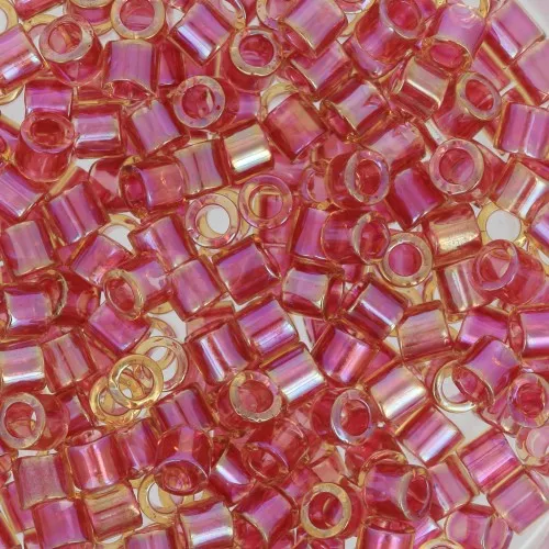 Miyuki Delica 8/0 DBL0062 - Luster Topaz Light Cranberry Lined x8g