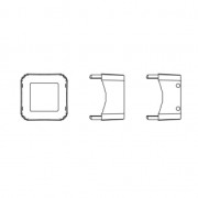 Serti griffe pour cabochon PureCrystal 4499 6 mm - Rhodié x1