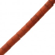 Perles tubes 4x4 mm imitation Howlite teintées - orange x38cm|raw }}
