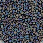 Perles rocailles Preciosa  11/0 2 mm - Jet Mat AB x20g