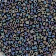 Perles rocailles Preciosa  11/0 2 mm - Jet Mat AB x20g
