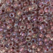 Perles rocailles Preciosa  9/0 2.5 mm - Crystal Brown Lined AB x10g