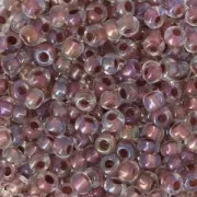 Perles rocailles Preciosa  9/0 2.5 mm - Crystal Brown Lined AB x10g
