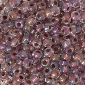Perles rocailles Preciosa  9/0 2.5 mm - Crystal Brown Lined AB x10g