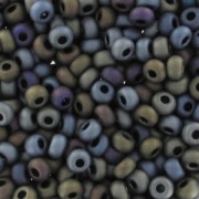 Perles rocailles Preciosa  9/0 2.5 mm - Jet Mat AB x20g