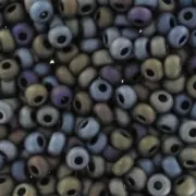 Perles rocailles Preciosa  9/0 2.5 mm - Jet Mat AB x20g