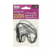 Fil élastique pour base de tissage Endless Loom - bande de 20.3 cm Noir x 6