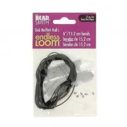 Fil élastique pour base de tissage Endless Loom - bande de 15.2 cm Noir x 12