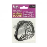Fil élastique pour base de tissage Endless Loom - bande de 17.8 cm Noir x 10