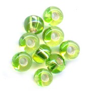 Perles rocailles Preciosa 5/0 4.5 mm - Yellow Peridot Silver Lined x20g
