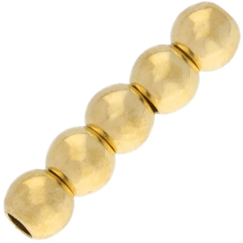 Perles rondes 3 mm avec gros trous - Gold filled (or laminé) x10