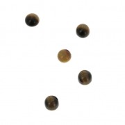 Cabochons ronds 3 mm à coller ou à sertir Oeil de tigre x5