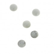 Cabochons ronds 4 mm à coller ou à sertir Howlite x5