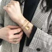 Chaîne maille rectangle 3.8 mm Plaqué Or 3 microns x50 cm