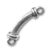 Tube avec anneaux 33x5 mm argenté vieilli x1