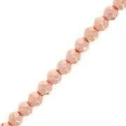 Mini perles rondes facettées imitation hématite 3.3 mm doré rose x38.5 cm