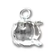 Serti griffe pendentif pour cabochon PureCrystal 1028/1088/1122 8 mm - Argenté x1