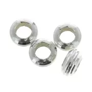 Perles intercalaires rondelles striées 5x2.5 mm en Argent 925 x4