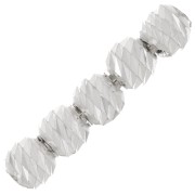 Perles rondes striées diamantées 2 mm - Argent 925 x50