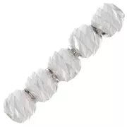 Perles rondes striées diamantées 2 mm - Argent 925 x50