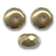 Donuts 7x4 mm Jet Gold x25