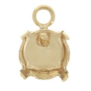 Serti griffe pendentif pour cabochon PureCrystal 1028/1088/1122 8 mm - Doré x1|raw }}
