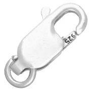 Fermoirs mousquetons allongés 10 mm - Argent 925 x20