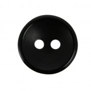 Bouton rond 2 trous couture chemise 11 mm noir x1