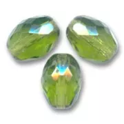 Olives facettées 11x8 mm Olivine x20