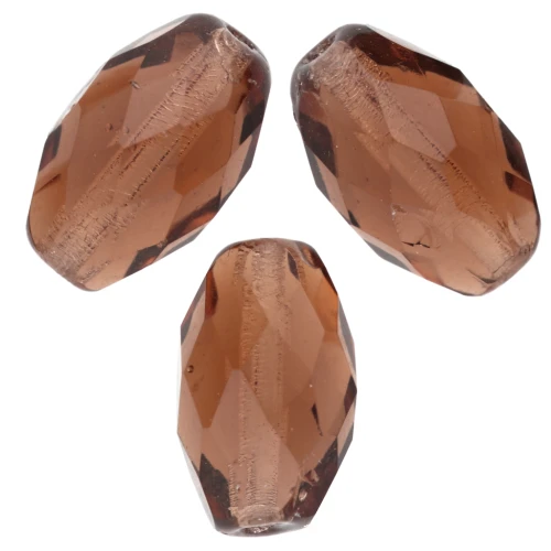 Olives facettées 12x7.5 mm Smoked Topaz x20