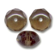Donuts 9x6 mm Smoked Topaz x25