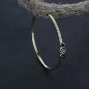 Créoles fil carré à décorer pour cabochons 3 et 4 mm - 48 mm argenté x2