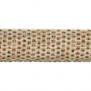 Ruban fantaisie métallisé Frou-Frou 5 mm Marron/Cuivré x1m