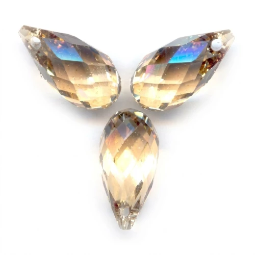 Gouttes PureCrystal 6010 11x5.5 mm Crystal Golden Shadow x4