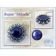 Cabochon rond en verre par Puca® 18 mm Opaque Light Sapphire x 1