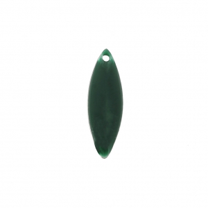 Sequins navette en métal et résine époxy 16x5 mm Vert Sapin x6