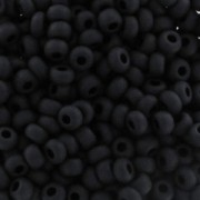 Perles rocailles Preciosa 9/0 2.5 mm - Jet Mat x250g