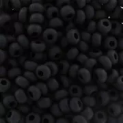 Perles rocailles Preciosa 9/0 2.5 mm - Jet Mat x250g