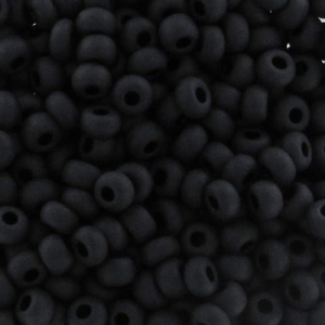 Perles rocailles Preciosa 9/0 2.5 mm - Jet Mat x250g