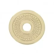 Médaille ronde évidée multi-cercle motif ethnique 20 mm Plaqué Or 3 microns x1
