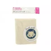 Toile à broder pour punch needle 600 x 500 mm 4 pts/cm écru x1