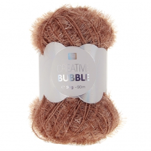 Creative Bubble - Fil à crocheter pour éponge tawashi Brun x50g