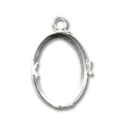 Serti pendentif pour cabochon 18x13 mm en Argent 925 x1|raw }}