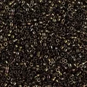 Miyuki Delica 11/0 Hex Cut DBC0007 - Brown Iris Metallic x8g
